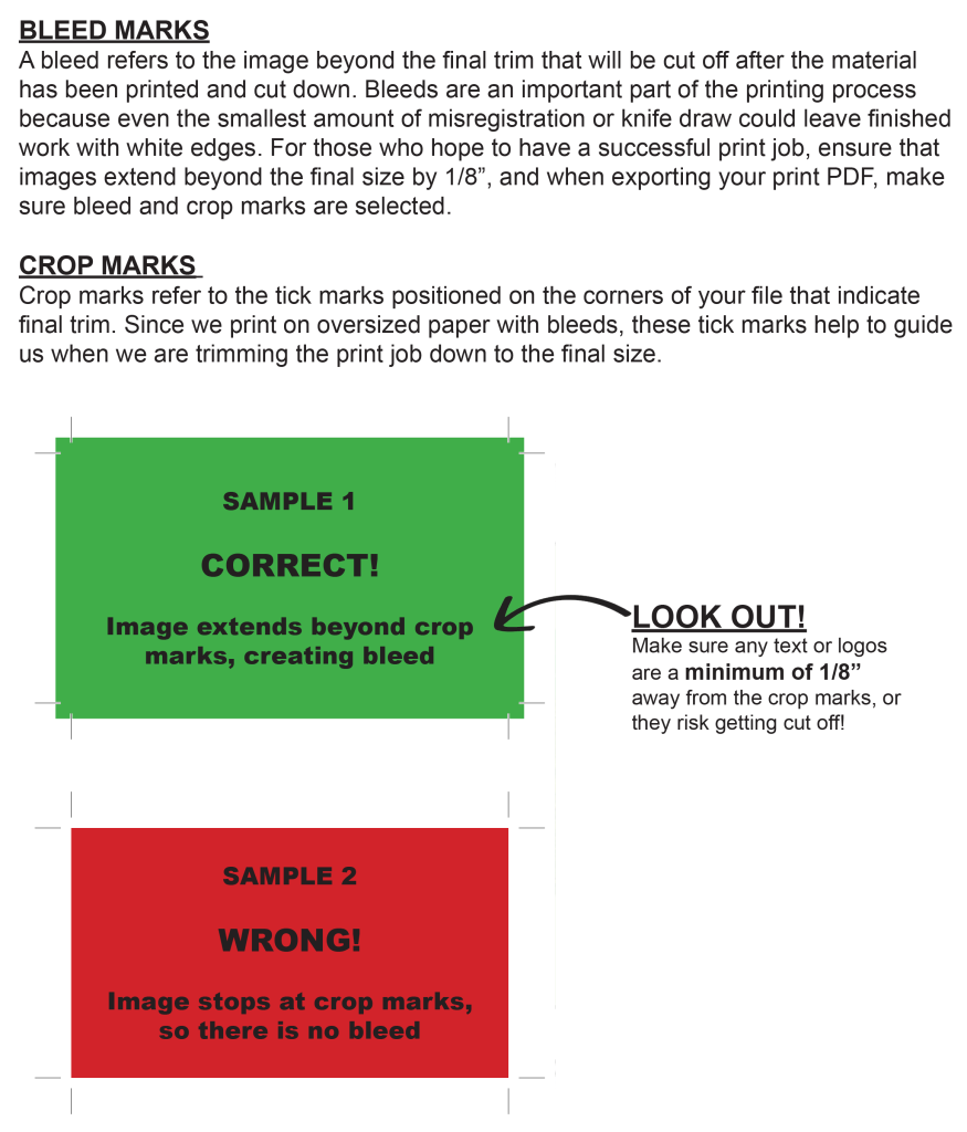 Bleed and Crop mark illustration